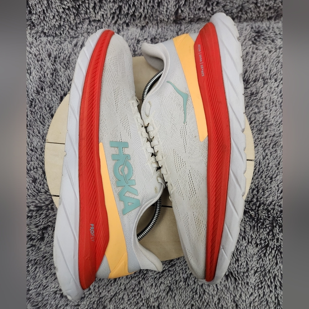 Hoka One One Mach 4 Running Shoes White Flame Men's Size 11.5 - Picture 5 of 9